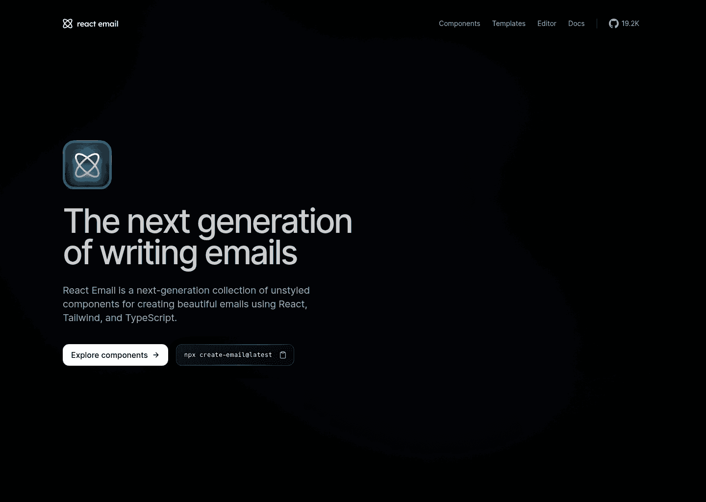 React Email — website design on Landdding